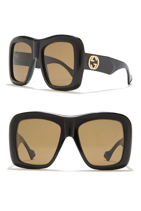 gucci colorblocked 54mm square sunglasses|Gucci oversized square acetate sunglasses.